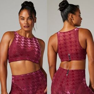 savage x fenty RISQUE TAKER HOUNDSTOOTH MEDIUM-IMPACT SPORTS BRA